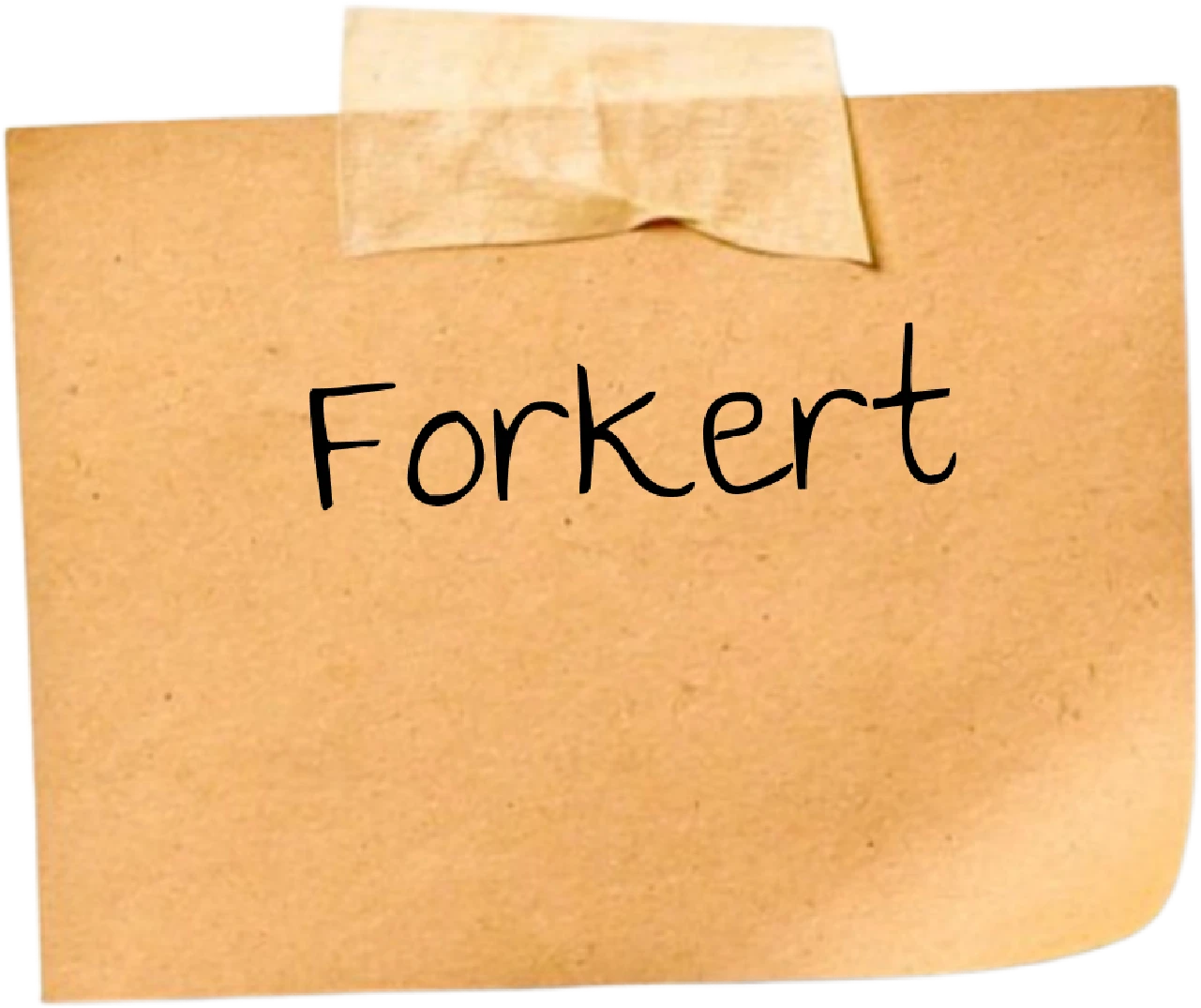 Post it seddel med ordet forkert
